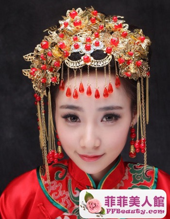 中式復古婚禮新娘髮型 完美演繹中國風