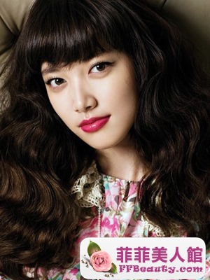 方臉適合的甜美齊瀏海  9款韓式髮型巧修顏