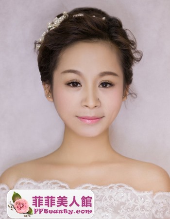 圓臉新娘髮型圖片    詮釋甜美幸福