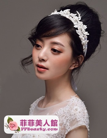 圓臉新娘髮型圖片    詮釋甜美幸福