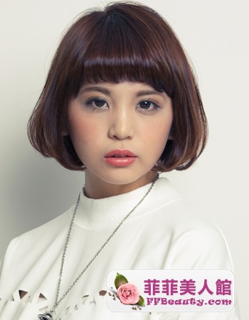 2015女生波波頭髮型    甜美可愛彰顯自信